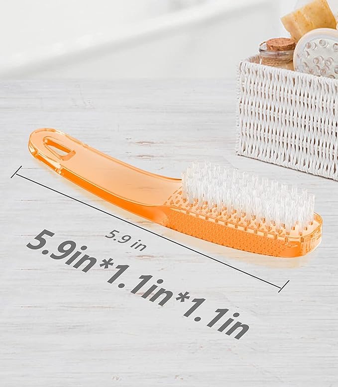 Nail Brush for Cleaning Fingernails, 4Pack Handle Grip Nail Brushes Fingernail Brush for Cleaning Nail Scrub Brush for Toes and Nails Women Men (Color1)