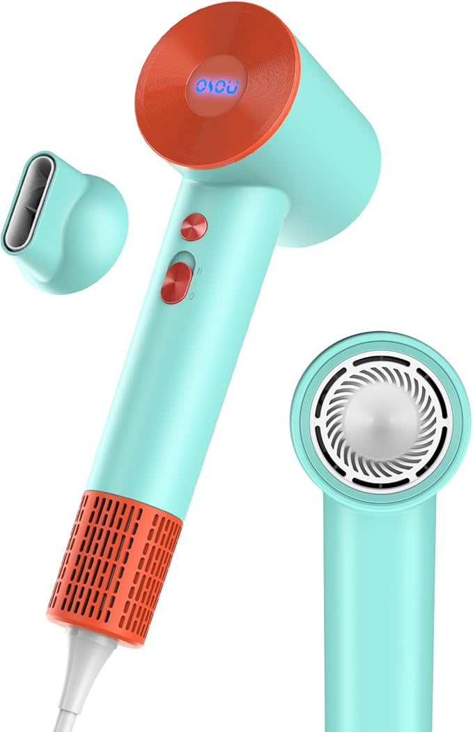 Hair Dryer, Negative Ionic Hair Dryers, High-Speed Blow Dryer with 110, 000 RPM Brushless Motor, Fast Drying Lightweight Travel Hairdryer, Low Noise Home Hair Dryer with Smooth Nozzle