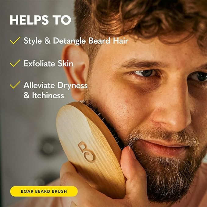 The Beard Club Signature Beard Growth Kit - Derma Roller, Beard Growth Oil, Beard Growth Vitamins, Vitamin Spray & Beard Brush - Gift Set