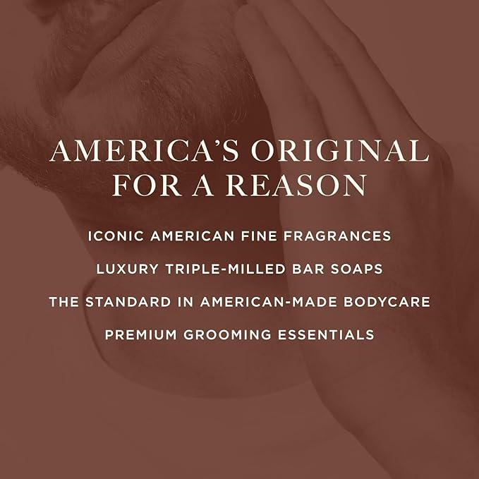 Caswell-Massey Number Six Natural Bar Soap for Men, Moisturizing Body Soap Bar for All Skin Types, Made with Essential Oils & Plant-Based Formula for Soft Skin, Made in USA, 5.8 oz