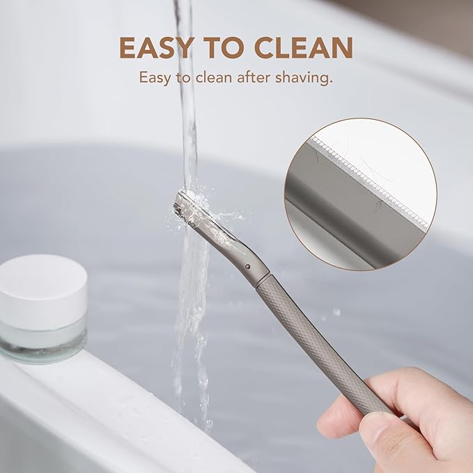 BoxedHome Eyebrow Razor with 11 Blades for Women & Men, Face Eye Brow Trimmer Shaper, Non-slip Facial Shaver with Precision Cover,Black