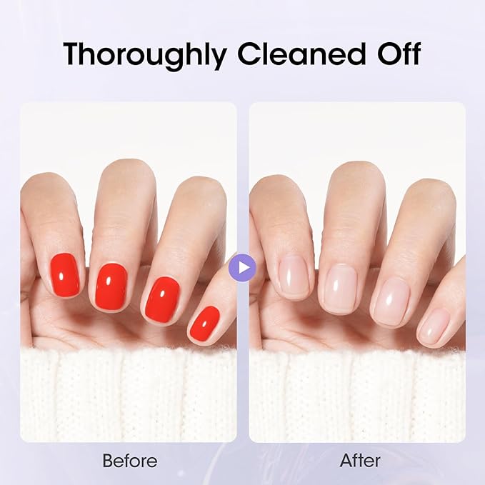 Gellen Nail Polish Remover, Non Acetone Nail Polish Remover for Quick Dry Nail Polishes, Gentle Polish Remover Pump, Ultra-Powerful Clear Fingernail Polish Remover, 6.09 Fl Oz