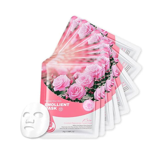 8 Pack Rose Face Sheet Mask Skincare,Hydrating Face Mask For Sensitive Skin,Moisturize,Soothing,Nourish for All Skin Types,Natural Spa Party Facial Mask Skincare Set for Women Men Girls