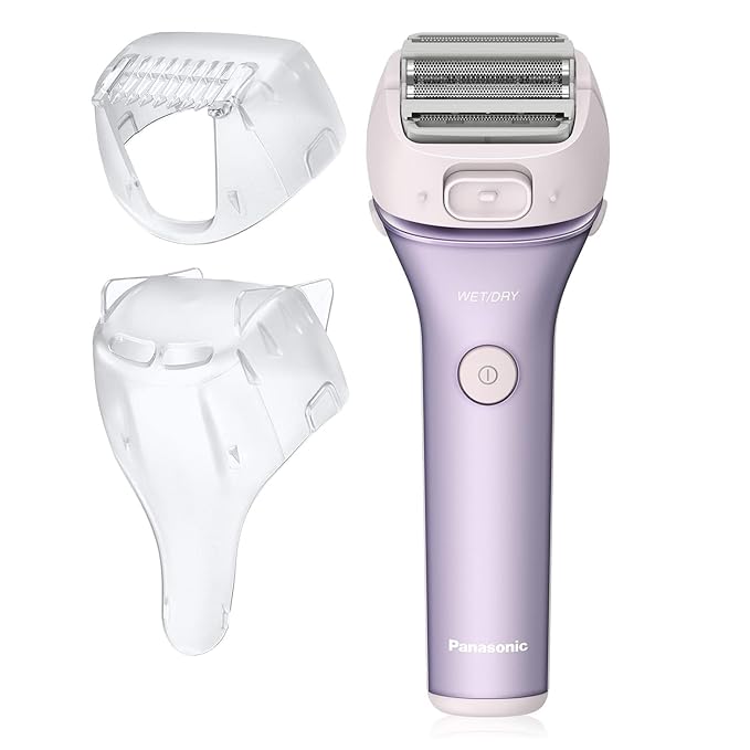 Panasonic Close Curves Electric Shaver for Women, Cordless 4-Blade Shaver with Pop-Up Bikini Trimmer, Wet Dry Operation - ES-WL80-V (Purple)