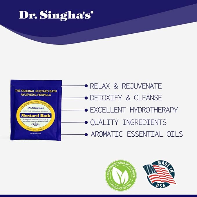 Dr. Singha's Mustard Bath, Therapeutic Bath Salts, 2 Oz