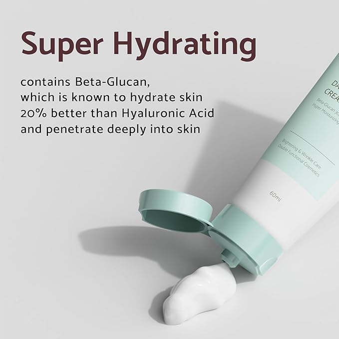 IUNIK Beta-Glucan Vegan Lightweight Non-Sticky Deep Moisture Watery Cream Lotion Daily Moisturizer Quick Absorption Dry Mature Sensitive Fine lines Skin Naturally-Derived Centella Vitamin Korean