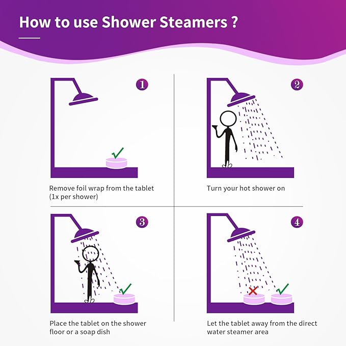 18-Pack Shower Steamers Aromatherapy, Christmas Stocking Stuffers Gifts for Women or Men, Organic Shower Bombs with Chamomile Rose Lavender Mint Watermelon Eucalyptus Essential Oil