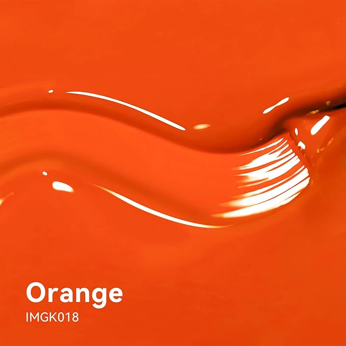 MAYCHAO 15ML Orange Gel Nail Polish 1Pc Bright Orange Gel Polish Soak Off UV LED Nail Lamp Curing Needed for Nail Art Manicure Salon DIY at Home, 0.5 OZ