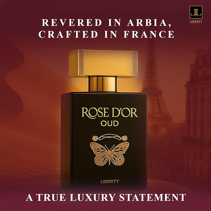 Liberty Oud Eau de Parfum for Men, 3.4 Oz,Rose Dyor Anniversary Edition, Luxury Woody Oud Perfume with Premium Scent for All-Day Freshness, Perfume for men, arabian,perfumes arabes para hombres