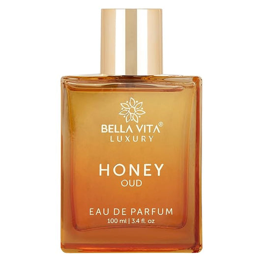BellaVita Luxury Honey Oud Eau de Parfum (3.4 fl. oz.) | Patchouli, Vanilla, Bergamot, Floral & Spicy + Made with Clean & Vegan Essentials Oils + Cruelty Free | Long-Lasting Unisex Fragrance