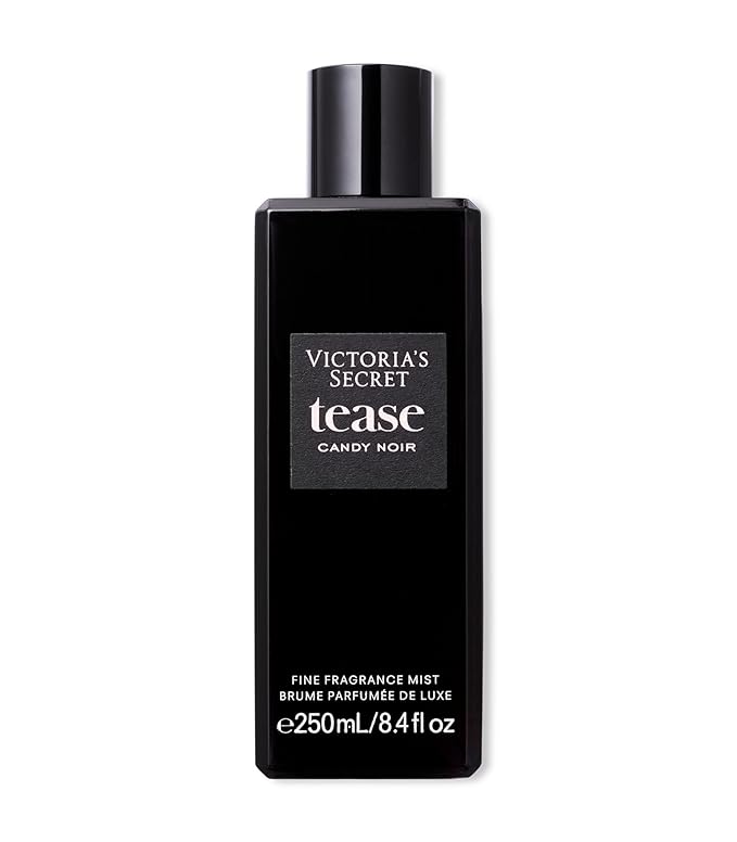 Victoria's Secret Tease Candy Noir Fragrance Mist, Notes of Raspberry Glaze, Night-Blooming Iris & Warm Tonka, Body Spray for Women (8.4 oz)
