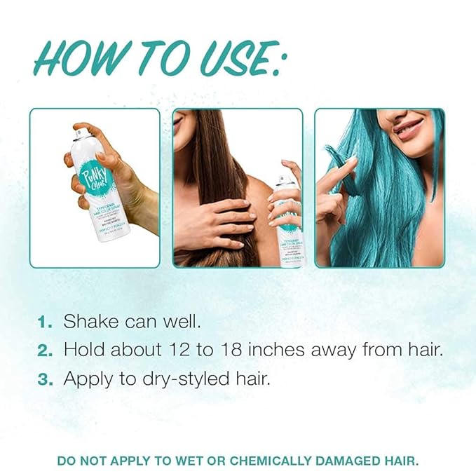 Punky Brand Punky Pastel Temporary Hair Color Spray, Perfectly Peacock, 7 Ounce, 2-Pack