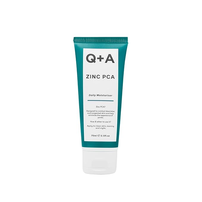 Q+A Zinc PCA Daily Moisturizer (75ml), Hydrating Moisturizer Face Cream for Oily and Blemish-Prone Skin, with Niacinamide and Ginseng, Oil Control and Pore Minimising, Fragrance Free Skincare
