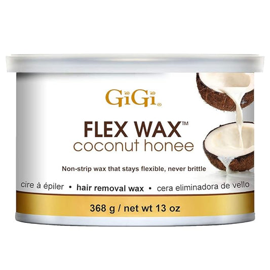 GiGi Coconut Honee Flex Hard Wax for Face & Body, Non-Strip Hair Removal Wax, Gentle for Sensitive to Normal Skin, 13 oz, 1 Pack