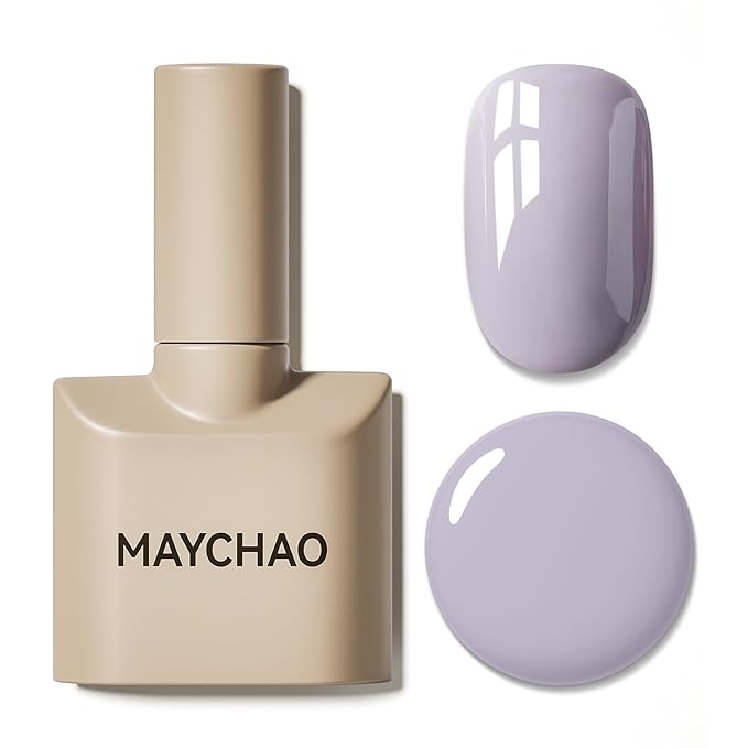MAYCHAO 15ML Lilac Purple Gel Nail Polish 1Pc Lavender Gel Polish Soak Off UV LED Nail Polish Nail Art Starter Manicure Salon DIY at Home, 0.5 OZ