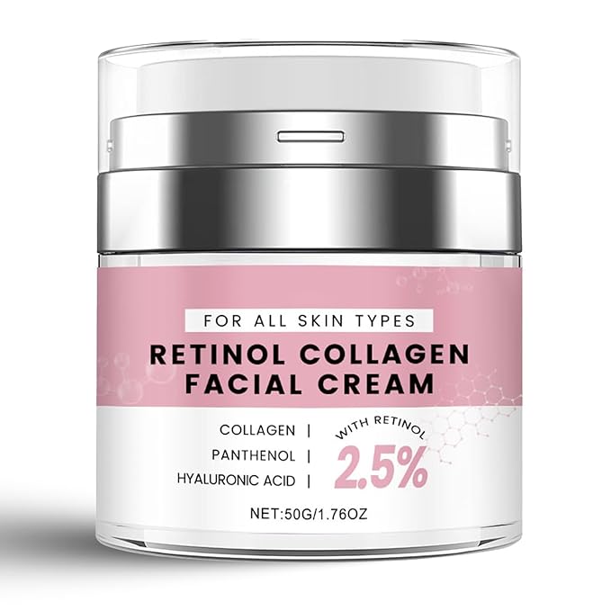 Retinol Moisturizer Cream with Hyaluronic Acid, Women Anti-age Cream, Beauty Hydrating Moisturizer for Wrinkle, Repair Dark Spots, Skin Tightening and Collagen Production, All Kinds of Skin, 1.76 oz