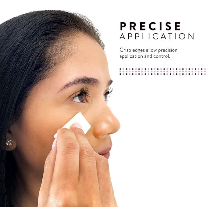 Artist's Choice 100 Pack Makeup Sponge Mini Applicator Wedges, Triangle Cosmetic Sponges for Foundation, Blush, Eye Shadow, Blending and Smoothing, Disposable, Latex Free