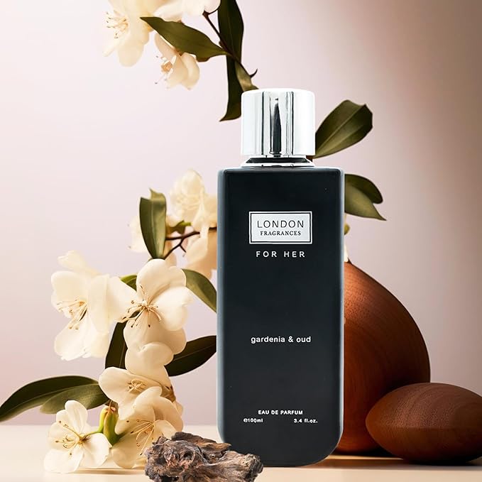 London Fragrances Gardenia and Oud - White Floral, Musky Scent - Women's Fragrance - Captivating Perfumes for Women - 3.4 oz EDP Spray