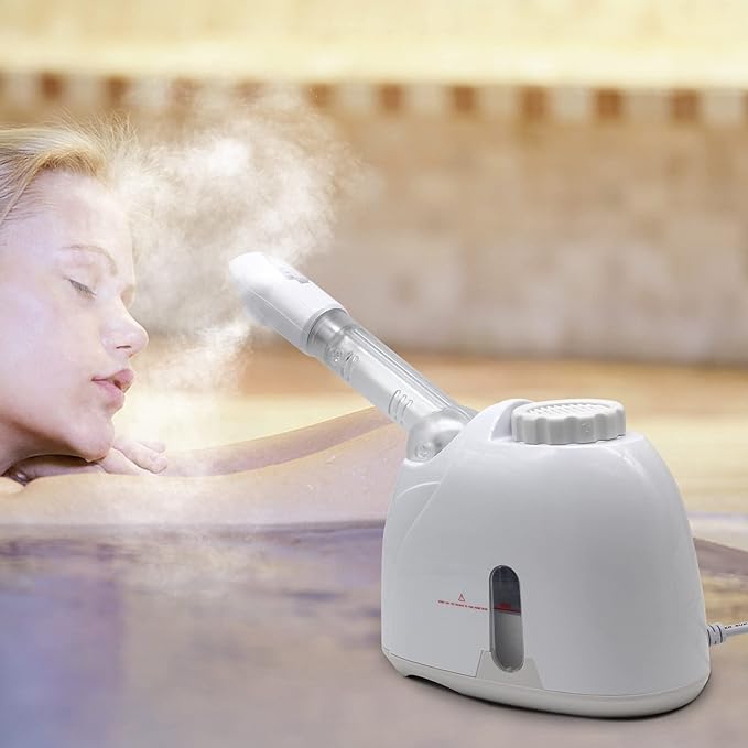 Facial Steamer Nanometer Fine Mist for Facial Deep Cleaning, 360° Rotating Arm, Deep Cleaning Home Spa Device for Personal Care, Face Steamer for Facial