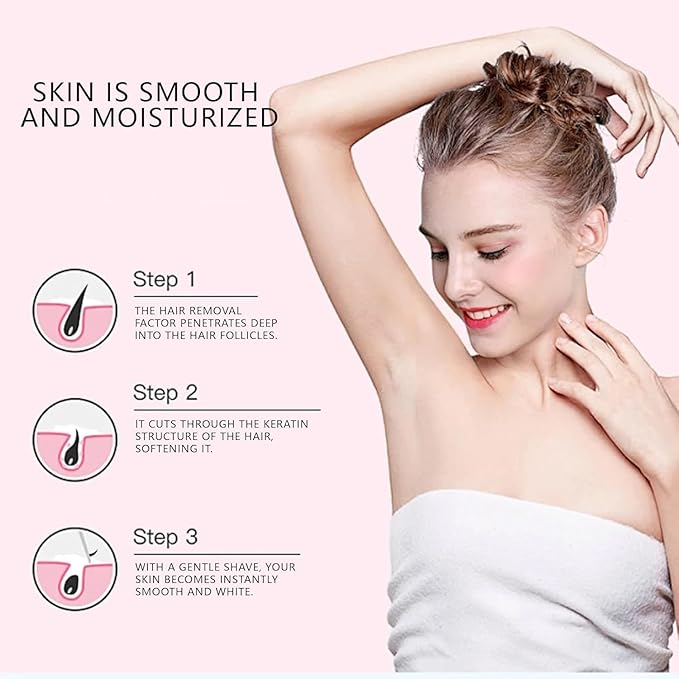 No Shave Hair Removal Cream, Suitable for Sensitive Skin, Moisturizes and Nurtures Skin, Leaving it Soft and Protected after Hair Removal150ML/5.29FL OZ (1)