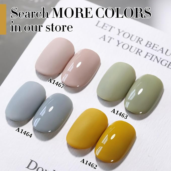 Double Rhythm 15ML Gel Polish Pure Sheer Same Color Same Bottle Soak Off Gel Polish Art Manicure Salon DIY at Home for Women (Sage Yellow-A1462)