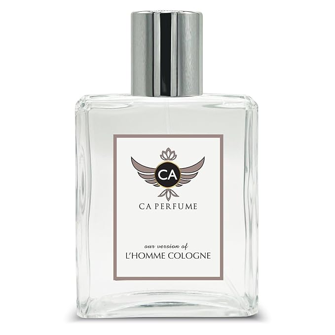 CA Perfume Impression of L’homme Cologne For Men Fragrance Eau de Parfum Spray Bottle 3.4 Fl Oz/100ml-X1