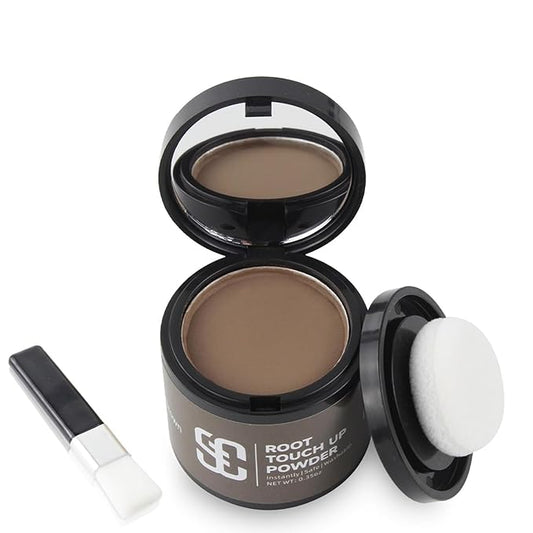 SOVONCARE Hairline Powder - Root Touch Up & Gray Hair Concealer for Men and Women, Instantly Covers Thinning Hair and Bald Spots, Natural-Looking Coverage Brown 0.35 oz