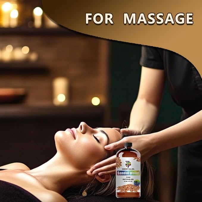 Sandalwood Essential Oil (16 oz / 480 ml) – Sandalwood Oils for diffusers, humidifiers, Home Baths, Cleaning Products, Yoga, DIY Soaps and DIY Scented Candles