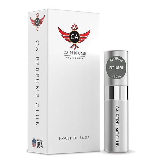 CA Perfume Impression of Explorer for Men Woody Aromatic Scent Long Lasting Cologne for Men Eau De Parfum Travel Size Refillable Atomizer Spray 0.27 Fl Oz 8ml