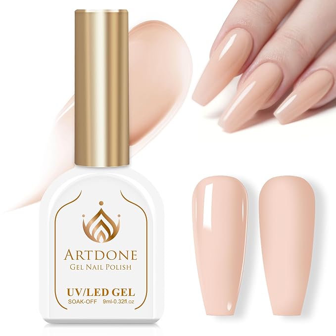 Artdone Gel Nail Polish Hema-free Solid Color light Nnude Color For All Seasons Neutral Soak Off LED Lamp Needed For Manicure Nail Art