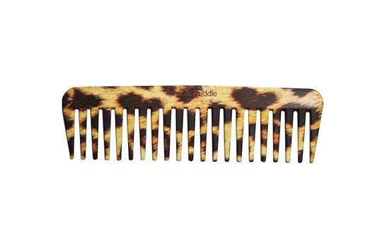 Rock & Ruddle Wide Tooth Comb. Perfect for Detangling Wet Hair and Applying Hair Color. Leopard Design