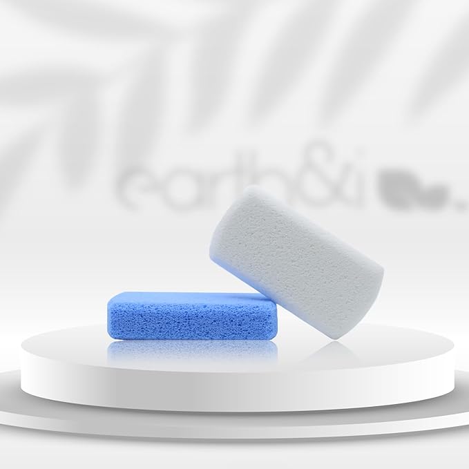 Earth & I Foot Stone Pumice 2 Grits, Heel Exfoliator for Feet, Pumice Stone Feet, Heel Scrubber, Pedicure Callus Remover, Pumice Sponge for Feet, Feet Scrubber, Feet Dead Skin Remover, Foot File 2ct