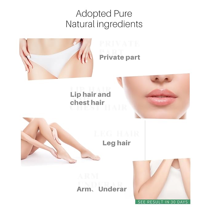 Hair Removal Spray，Painless Permanent Hair Removal Inhibitor Spray for Hands, Legs, Underarms and Lips，100% Natural Ingredients, Mild and Non-Irritating，30ml