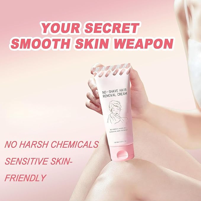 Bare Basics Hair Removal Cream,No Shave Hair Remover for Women, Fast and Gentle, Moisturizes and Nurtures Skin, Leaves Skin Smooth & Soft (1 PC)