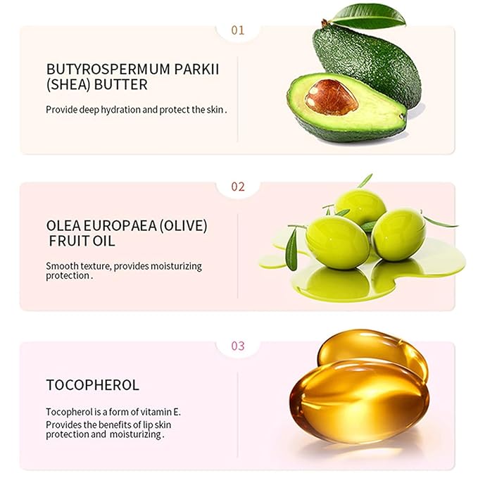 Petansy 4PCS Special Lip Balm - Conditioning Lip Mask and Lip Balm for Instant Moisture,Natural Ingredients Vegan Non-Sticky Lip Glowy Balm，Soothing Lip Care
