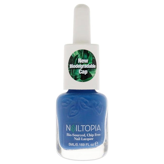 Nailtopia Bio-Sourced, Chip-Free Nail Lacquer - Fast Dry Nail Polish - Superfood-Infused - Natural Nail Polish - How Blue-Tiful - 0.169 oz