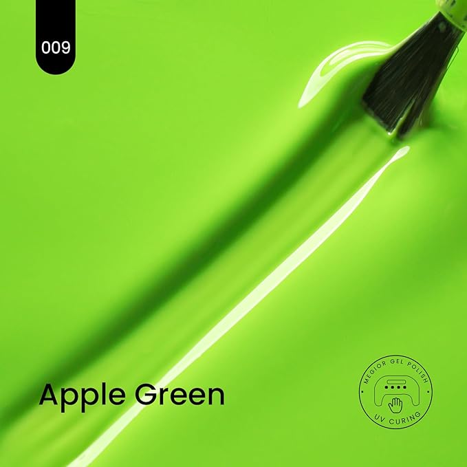 MAYCHAO 15ML Apple Green Gel Nail Polish 1Pc Bright Green Gel Polish Soak Off UV LED Nail Polish Nail Art Starter Manicure Salon DIY at Home, 0.5 OZ