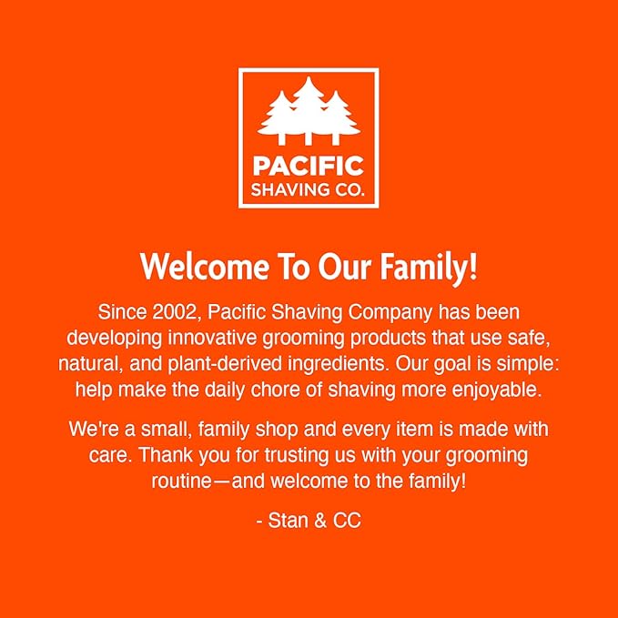 Pacific Shaving Company Natural Shaving Cream - Shea Butter + Vitamin E Shave Cream for Hydrated Sensitive Skin - Clean Formula for Smooth, Anti-Redness + Irritation-Free Shave Cream (3.4 Oz, 3 Pack)