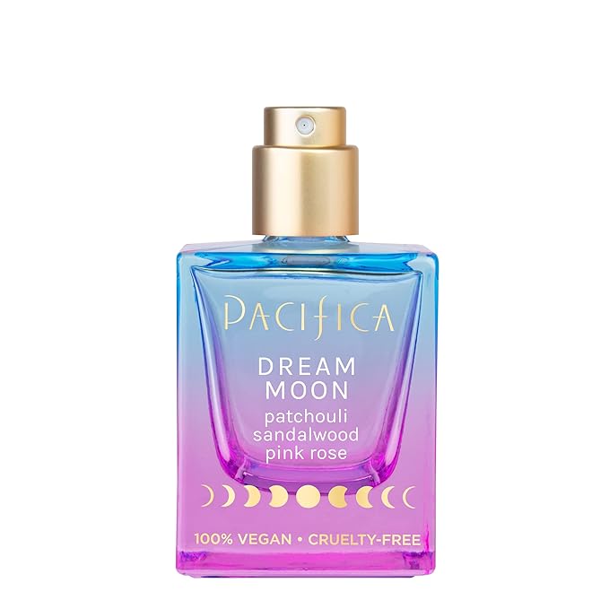 Pacifica Dream Moon Womens Spray Perfume 1 fl oz – Long-Lasting Floral Woody Fragrance for Her - Rose, Patchouli, Sandalwood – 100% Vegan, Cruelty-Free, Phthalate-Free Fragrance