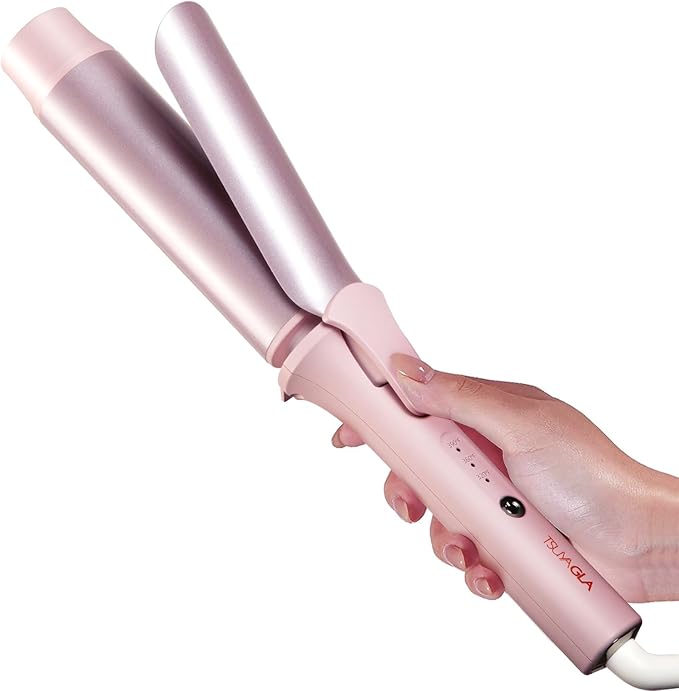 Large Hair Curling Wand, 1.6 Inch Big Barrel Curling Iron, 40 Million Ionic Ceramic Curler with 3 Temp, Auto Shut-Off, Long Barrel Curling Wand for Long Hair, Dual Voltage