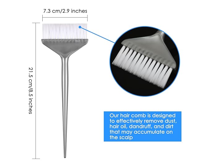 DS. DISTINCTIVE STYLE Hair Dye Applicator Brushes 5 Pieces Long Handle Soft Bristles Hair Coloring Kit Salon Bleach Tinting DIY Tool