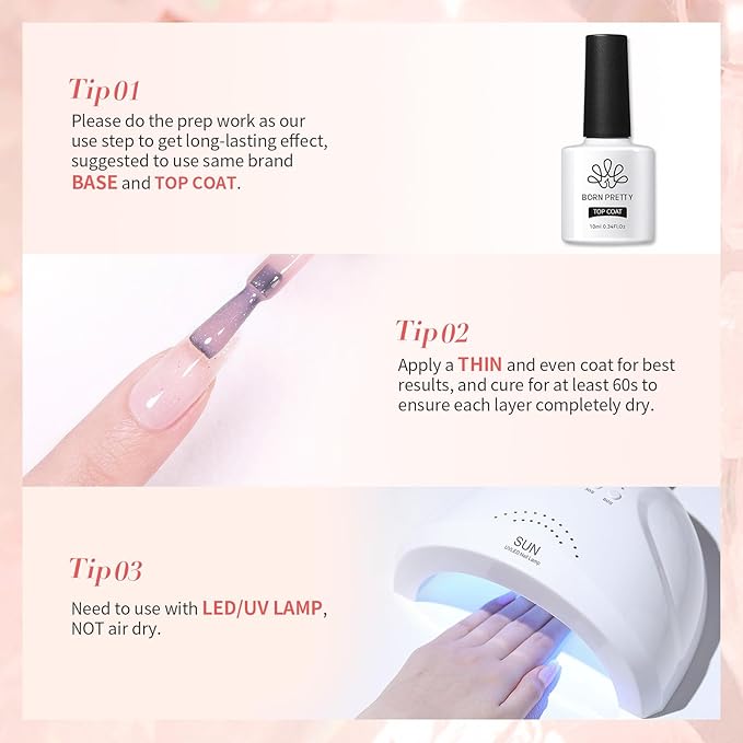 Born Pretty Jelly Gel Nail Polish Jelly Glitter Pink Gel Polish Holographic Shimmer Pink Natural Translucent Soak Off Hema-Free Gel Polish Nail Art DIY 15ML