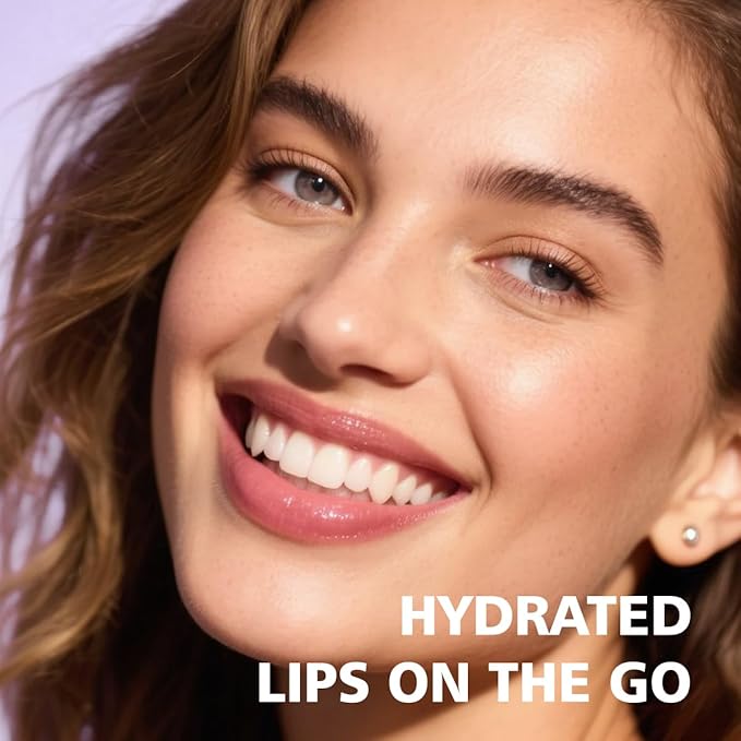 Lip Balm & Serum for Dry Lips, Featherlight Hydrating Balm, Non-Sticky Lip Moisturizer for Smooth & Glossy Lips, 2-Pack (0.5oz Each)