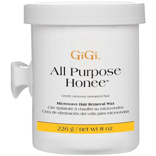 GiGi All Purpose Honee Microwave Hair Removal Wax, Gentle Soft Wax for Face, Arms, Legs & Body, Easy At-Home Waxing Kit for Smooth Skin, 8 oz