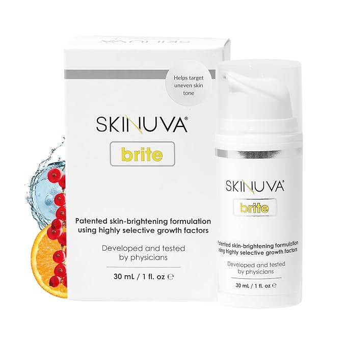 Skinuva® Brite Dark Spot Treatment – Tone-Enhancing Cream Formulated with Growth Factors, Vitamin C, and Niacinamide For All Skin Types