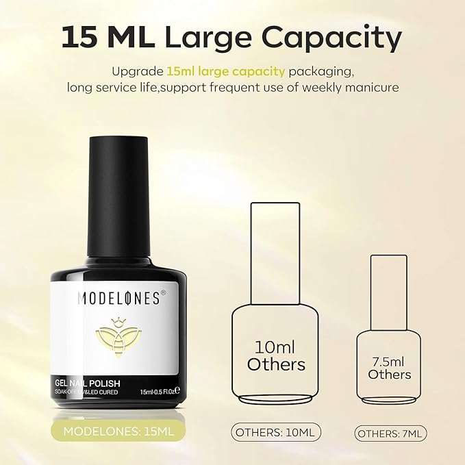 modelones Gel Nail Polish, 15 ML Pastel Soft Butter Yellow Gel Polish 1 Pcs Soft Light Lemon Chiffon Nail Polish Gel Soak Off LED Nail Art Starter Salon Manicure at Home DIY