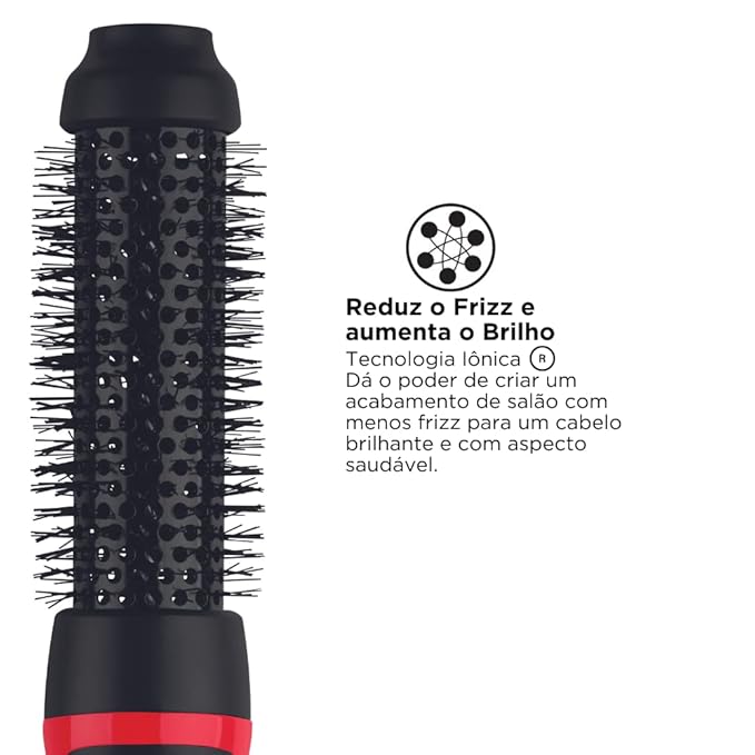 REVLON One-Step Root Booster Round Blow Dryer Brush and Hair Styler - Revive Styles, Boost Roots, and Add Volume to hair with this Hot Air Brush, 1 ½ inch Barrel (Black)