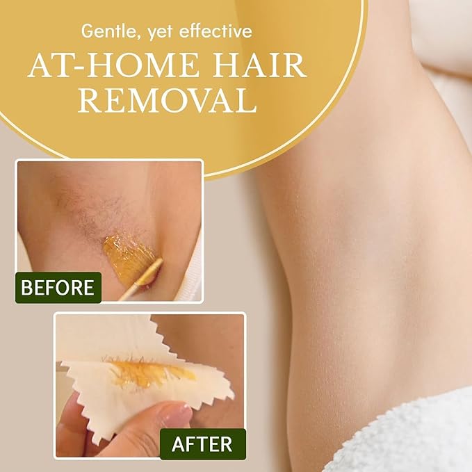 MOOM Organic Waxing Kit Gift Box for Women – Sugar Wax Hair Removal for Face, Bikini & Underarms – Travel Wax, Foot Spa Cream & Tools – Ideal for traveling & gifting