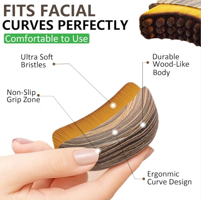 Lymphatic Contour Face Brush for Sculpting – Anti-Puffiness, Detox & Lift, Improves Skin Glow & Absorption – Precision-Fit Massager for Daily Tension Relief (Gray)