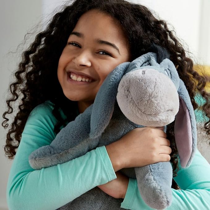 Disney Store Official Eeyore Medium Soft Toy for Kids, Cuddly Character with Fuzzy Texture and Embroidered Details, Floppy Ears and Tail, Disney Plushy Suitable for All Ages.